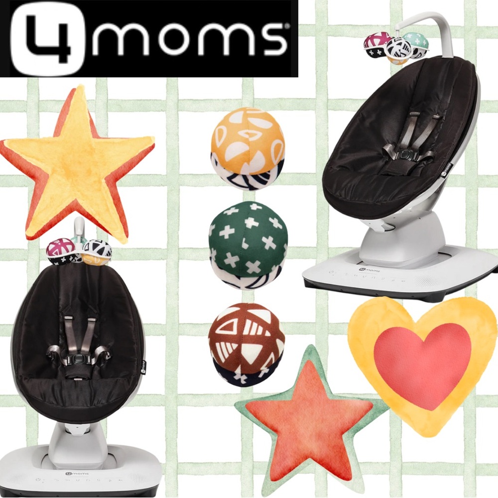 4moms Upgraded Deluxe mamaRoo Multi-motion Baby Swing Plus Extra Colored Balls